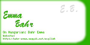emma bahr business card